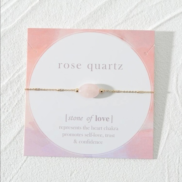 Rose Quartz Stone of Love Bracelet - Picture 1 of 7